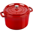 Staub 5-QT Deep Cocotte Cherry Made In France, Serves 5-6, New. Price: $227.67.