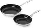 Amazon Basics 2-PIECE Ceramic Non-stick Stainless Steel Fry Pan Set, 10-INCH And New. Price: $59.33.