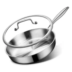 12 Inch Tri-ply Stainless Steel Frying Pans With Lid Skillet Induction All New. Price: $42.99.