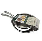 Cuisinart Classic 10" & 12" Stainless Steel 2PK Skillet Set, Premium Tri-ply New. Price: $49.98.