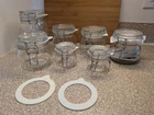 Set Of 7 Ikea Clear Glass Jars With Hinged Lid Canisters Gaskets Used. Price: $14.00.