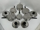 Lifetime Cookware Set T304CC 12 Element Solar Cap Stainless Steel 10 Piece Used. Price: $499.99.