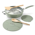 5 Quart Ceramic Non Stick Cooking Pan With Glass Lid Tramontina Vue All-in-one New. Price: $114.99.