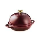9.5" Enamel Cast Iron Bread Oven, Cranberry New. Price: $69.99.