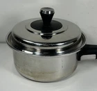 Vtg Ashcraft By West Bend 1 Qt Stainless Steel Pot Pan 304 Tri-ply With Lid Used. Price: $29.95.