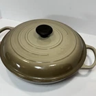 Creuset Signature Enameled Cast Iron Braiser #30 3.5 Quart W/lid In Dune-read Used. Price: $62.06.