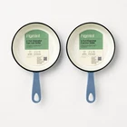 2 New Figmint Cast Iron Skillet 6 Inch (vintage Blue) Enamel Coated. Price: $45.50.