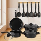 13PCS Kitchen Pots & Pans Set Nonstick Induction Cookware Utensils With Lid New. Price: $33.99.