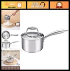 1QT Tri-ply Stainless Steel Saucepan With Lid, Stay-cool Handle, All Cooktops New. Price: $69.99.
