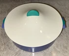 Tupperware #3066A Microwave Steamer Dish Strainer Rice Vegetable Teal 9" Cooker Used. Price: $26.95.