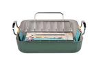 The Pioneer Woman 18.8" Aluminum Non Stick Roaster Stainless Steel Rack Green New. Price: $35.95.
