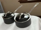 Viking Hard Anodized Nonstick Black 25 & 1.5 Quart Saucepan Pots With Lid Used. Price: $139.99.