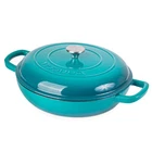 Nuovva Shallow Cast Iron Casserole With Lid Non Stick Dutch Oven Pot, New. Price: $66.25.