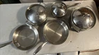 Belgique Stainless Steel Cookware Assortment Mixed Lot Stock Pot 8 Total Pieces Used. Price: $138.00.