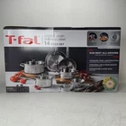 T-fal & Strain Stainless Steel Cookware Set, 14 Piece New. Price: $84.99.