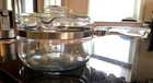 Vintage Mid Century Pyrex Two Quart Flameware 6324B Sauce Pan Lid 6213C Used. Price: $47.50.
