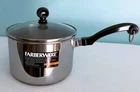 New Farberware Stainless Steel 2 Qt Saucepan W/ Glass Lid Classic Series Ii. Price: $28.00.