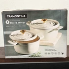 2-PACK Tramontina 4-QUART & 6-QUART Enameled Cast Iron Dutch Oven-safe Used. Price: $48.22.