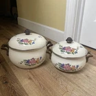 Asta Vintage Set Of Pots Dutch Oven Floral W. Germany Heavy! 9 10 By Fissler Used. Price: $42.00.