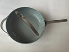 4.5 Qt Ceramic Saute Pan W/glass Lid, Nonstick, Ptfe Pfoa Free, Oven Safe 425 Used. Price: $90.30.