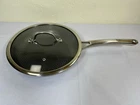 Snowclad Frying Pan, 12 Inch Hybrid Non Stick Stainless Steel Skillet W/ Lid Used. Price: $34.95.
