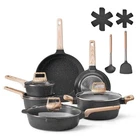 17 Piece Pots And Pans Nonstick, Granite Set, Induction Cookwares, New. Price: $114.62.