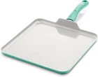 Soft Grip Healthy Ceramic Nonstick, 11" Griddle Pan, Pfas-free, Dishwasher Safe, New. Price: $74.99.