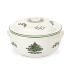 Spode Round Covered Deep Casserole Dish - Christmas Tree Festive Serveware New. Price: $86.00.