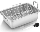 15 Stainless Steel Roasting Pan With Cooling Rack - Inch, Sliver New. Price: $74.17.