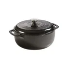 Lodge 6 Quart Dutch Oven, Enameled Cast Iron Cookware With Lid, Midnight Chrome New. Price: $121.89.
