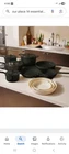 Our Place 14-PIECE Essentials Ceramic Nonstick Cookware Set Black New. Price: $227.77.