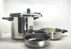 Magefesa 8.4QT & 3QT Stainless Steel Stove Top Pressure Cooker Pot Rapid Ii Used. Price: $99.99.