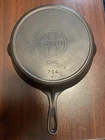Griswold No. 8 704 Erie Cast Iron Frying Pan Skillet Round Long Handle Used. Price: $100.00.
