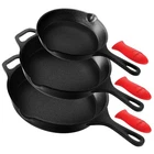 Nutrichef NCCIPS3P49 3-PIECE Pre-seasoned Cast Iron Skillet Pans New. Price: $93.57.