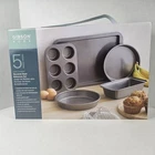 Gibson Home 5-PIECE Nonstick Steel Bakeware Set Muffin Pan New Box Sealed. Price: $12.99.