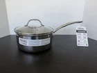 Viking Quart 3-PLY Clad Stainless Steel Sauce Pan With W/ Glass Lid Pot New. Price: $64.99.