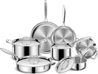 Ewfen Pots And Pans Set, 3 Ply 11 Piece Stainless Steel Cookware Oven Dishw New. Price: $177.47.