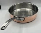 Viking 5 Qt Frying Pan Skillet 3-PLY Copper Alloy Core 18/8 Stainless S.-no Lid- Used. Price: $85.00.