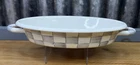 Mackenzie Childs Sterling Check Medium Oval Gratin Baking Dish Enamel Retired New. Price: $110.00.