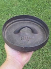 Vtg Cast Iron 8" Lid Cover Gatemark Bottom In - For Old Bean Pot Dutch Oven Used. Price: $49.99.