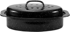 Granite Roaster Pan, Small 13 Enameled Roasting With Domed Lid. Oval Turkey New. Price: $39.90.
