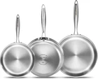 Tri-ply Stainless Steel Frying Pan Set 8 /10 /12 For All Stoves New. Price: $83.99.