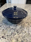 Fiestaware Cobalt Blue Covered Casserole Dish W/ Lid Usa New. Price: $33.95.