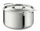 All-clad SD55508 Polished 5-PLY 8-QT Stock Pot With Lid New. Price: $199.99.