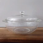 Vintage 024 Pyrex Clear 2QT Casserole Dish W/lid 624-C Cover Glass Oven Baking Used. Price: $20.00.