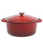 Gibson Home Addlestone 2.65 Quart Enameled Cast Iron Dutch Oven With Lid In Red New. Price: $56.00.