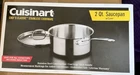 Cuisinart Chef's Classic 2 Qt Stainless Steel Saucepan W/ Lid, Induction Safe New. Price: $45.00.