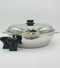 Saladmaster 9 Qt Braiser Pot 316TI Titanium Stainless Steel Waterless Usa Used. Price: $669.95.