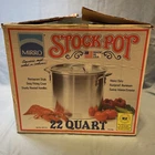 Vintage Mirro Quart Aluminum Stock Pot W/ Lid 4022-55 With Box Canning Used. Price: $64.95.