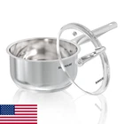 Sunhouse 2-QT Stainless Steel Sauce Pan W/ Lid Pfoa-free, Induction Base New. Price: $36.39.